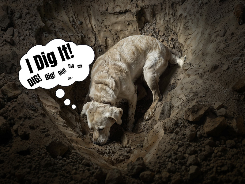I Dig It! animal art dog graphic design illustration