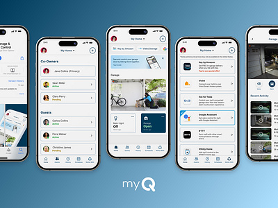 myQ App amazon key app device control google guest partners smart home ui ux video