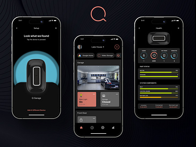 Q app app close graph mobile open smart home ui ux