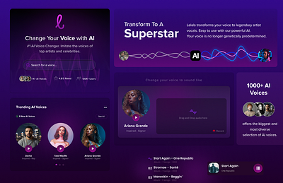 UX/UI for AI Voice Tool design graphic design illustration ui design ux design visual design visualization