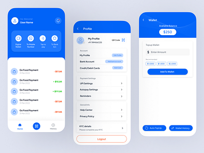 Digital Wallet App Design figma ui