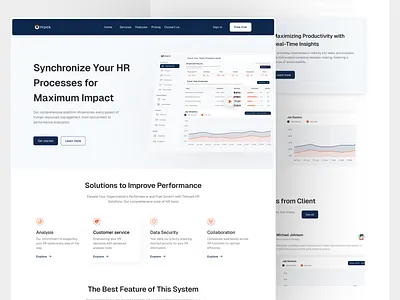 Hrpick - HR Landing Page dashboard design hr landing page management saas ui ui design ux web design