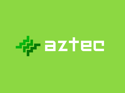 Aztec abstract bold branding design geometric logo logodesign modern technology