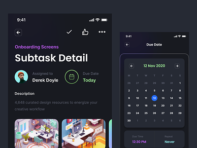 Task Management App - WIP assignee management planner app planning planning app productivity app project project assignee schedule app task task detail task detail page app task list task management app team app team work app to do to do app ui design ux design