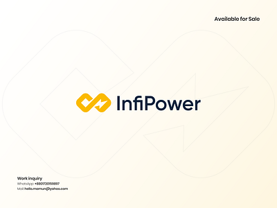 InfiPower - Infinity, letter P and Energy/Power logo concept best logo branding designishkul energypower logo green energy logo logo design logo designer modern logo popular logo power logo