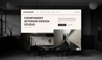 INTERIOR DESIGN STUDIO CONCEPT app blog brand identity branding dashboard design design system desktop figma landing page marketing minimalism mockup modern design motion graphics simple ui user friendly ux website