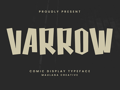 Varrow Comic Display Typeface Handmade Fonts branding font fonts graphic design logo