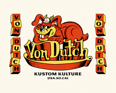 1/6 - GRAPHIC for VON DUTCH artwork branding graphic design handrawn illustration logo vintage vintage logo