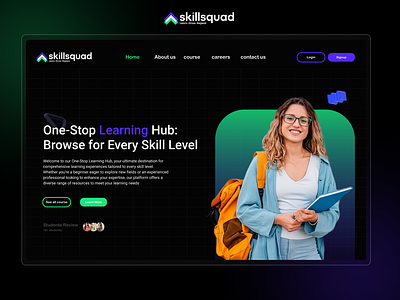 Designed the landing page for skillsquad 3d blrdribbble branding design dribbblegiveaway dribbbleinvitations dribbbleshot figma graphic design hellodribbble motion graphics ui