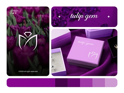 Tulip Gem logo design feminine logo gem logo graphic design jeweler logo jewelry logo jewelry logo for sale jewelry logo unsed logo logo design logo designer logo for sale logo inspiration logo maker logo presentation logos minimalistic jewelry logo ornaments logo tulip logo ui unused logo