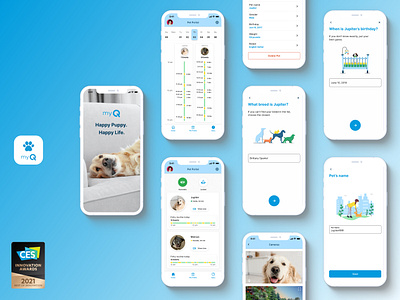 Pet Portal app award design dog mobile myq pet portal ui ux