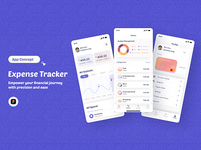 Expense Tracker app application behance branding dailyui dailyui001 dailyuichallenge design dribble figma illustration landingpage logo mob u ui uiux ux vector website