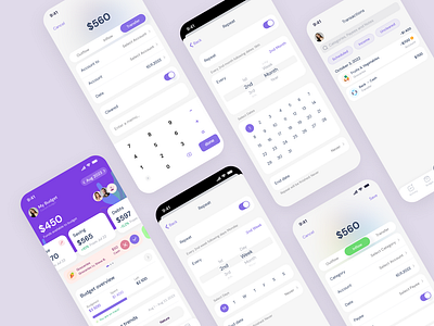 Budgetting App UI/UX Design android banking budgetting app ui dashboard ui design ecommerce financing app design interface design ios mobile app mobile dashboard mobile interface transaction transactions page ui ui design uiux uiux design user interface ux design