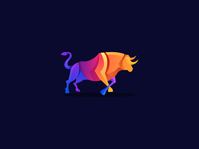 The Bull Logo best logo brand logo branding bull bull logo color colorful logo logo logo design logofulio logomark new logos shine logo the bull
