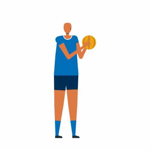 Basketball Loop 2d adobe aftereffects animation basketball fitness flat design illustration loop motion graphics sports