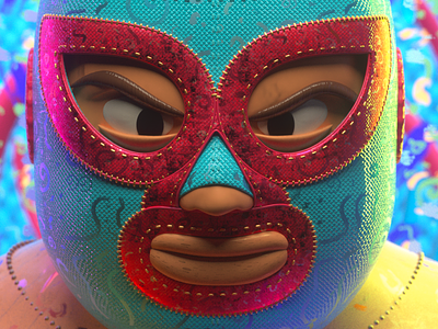 Luchador 3d 3dart 3dillustration animation c4d character design illustration lucha luchador mexico nacholibre render vago3d