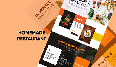 Website For Homemade Restaurant design figma graphic design ui uiux web design website
