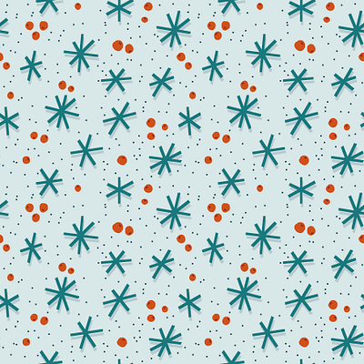 Red Berries christmas illustration surface pattern design