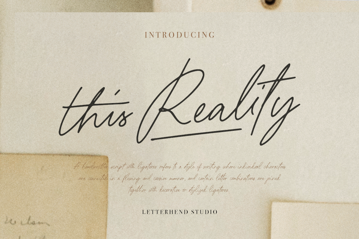 This Reality Handwritten Script casual freebies