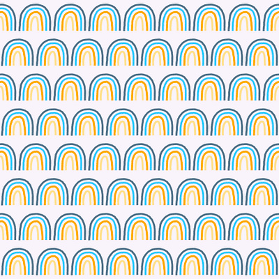 Sunny arches abstract illustration pattern surface pattern design