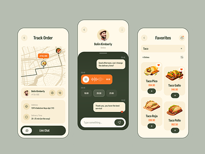 track order app application bn digital bndigital design food mobile ui