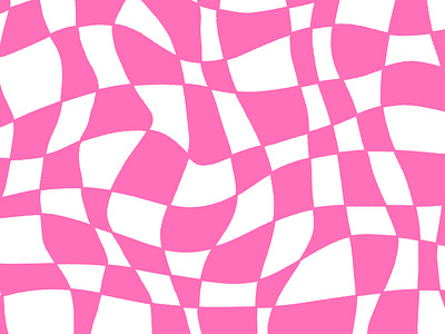 Wavy Gingham abstract check clueless gingham illustration pattern pink surface pattern design trippy