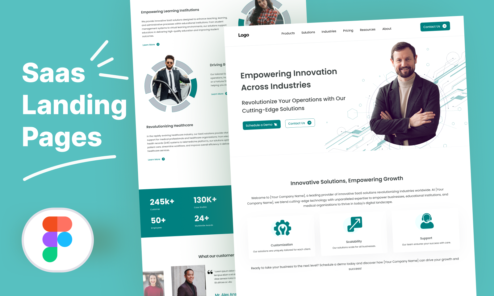 Example of Modern & High Converting Landing Page UI