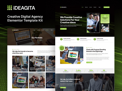 Ideagita Template kit for Creative Digital Agency Website Design company creative design digital digital agency digital company elementor envato idea ideagita marketing portfolio responsive template kit themeforest ui ux design web design website website design wordpress