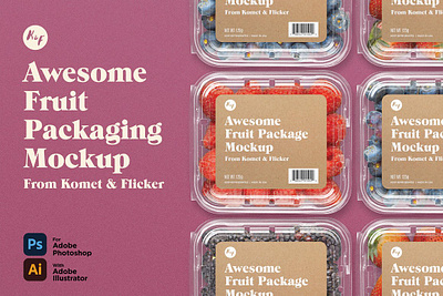 Awesome Fruit Packaging Mockup awesome fruit packaging mockup box box mockup box packaging box packaging mockup fruit grocery mockup package package mockup packaging packaging mockup plastic box plastic packaging produce