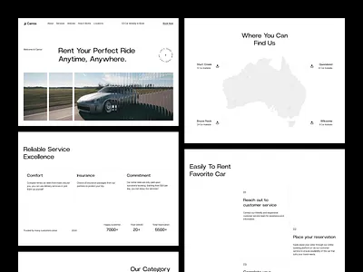 Carros - Car Rental Landing Page agency brand identity branding car rental car rental agency car rental landing page car rental web design car rental website design freelance graphic design landingpage product design rent car sekar station ui ux visual design web design website