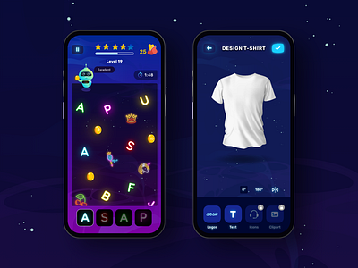 T-shirt Design Game App game design illustration interaction design ui user experience design user interface design ux