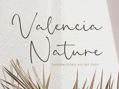 Valencia Nature - Handwritten Script Font design font fonts graphic design handwritten font script script font wedding font
