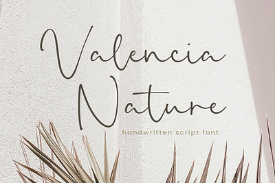 Valencia Nature - Handwritten Script Font design font fonts graphic design handwritten font script script font wedding font