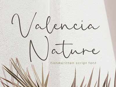 Valencia Nature - Handwritten Script Font design font fonts graphic design handwritten font script script font wedding font