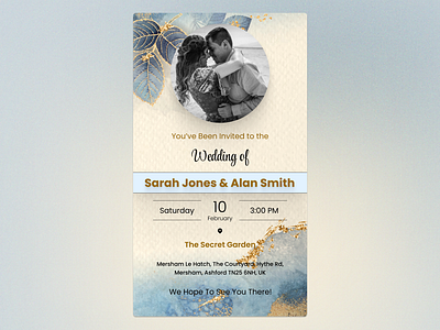 Daily UI 078 - Invite daily 100 challenge daily ui 078 daily ui 78 dailyui dailyui078 dailyui78 design invite ui uiux ux wedding wedding invite