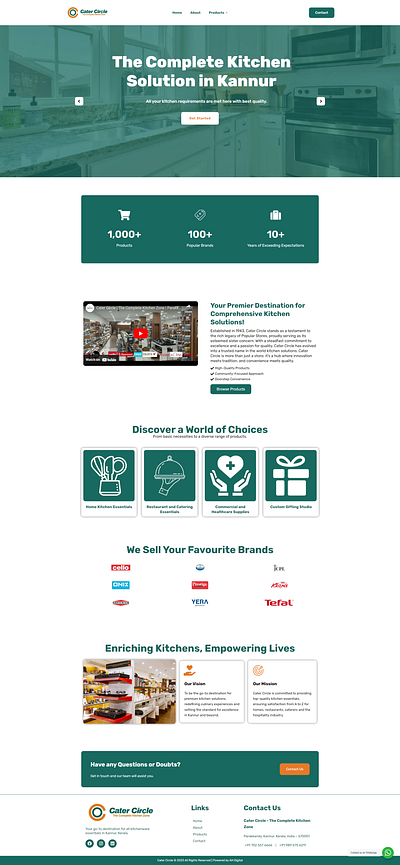 Local Kitchen Store Website elementor local business website web design wordpress