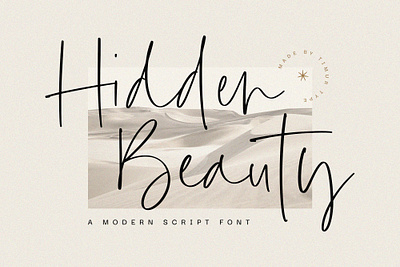 Hidden Beauty - Modern Script Font card invitation design font fonts graphic design handwritten font illustration modern font modern script script script font wedding font