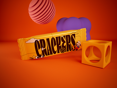 Crackers Package Design branding illustration logo mobile