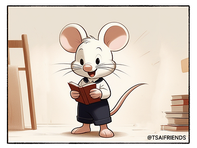吱吱鼠駕到！小老鼠有大夢想！ cartoon children illustration comic illustration tsaifriends