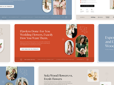 Sola Wood Flowers - Ecommerce website design above the fold ecommerce flowers graphics hero hero section illustrations kit landing page modern ui unique