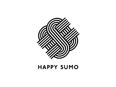 Happy Sumo asian branding graphic design icon identity logo mark minimal simple symbol