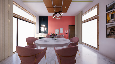 Fancy Dining 3d architecture archviz design dining interior photoshop rendering