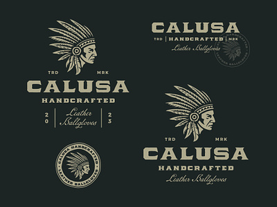 Calusa Handcrafted boho brand identity branding graphic design hand drawn identity illustration logo logo design native indian retro vector