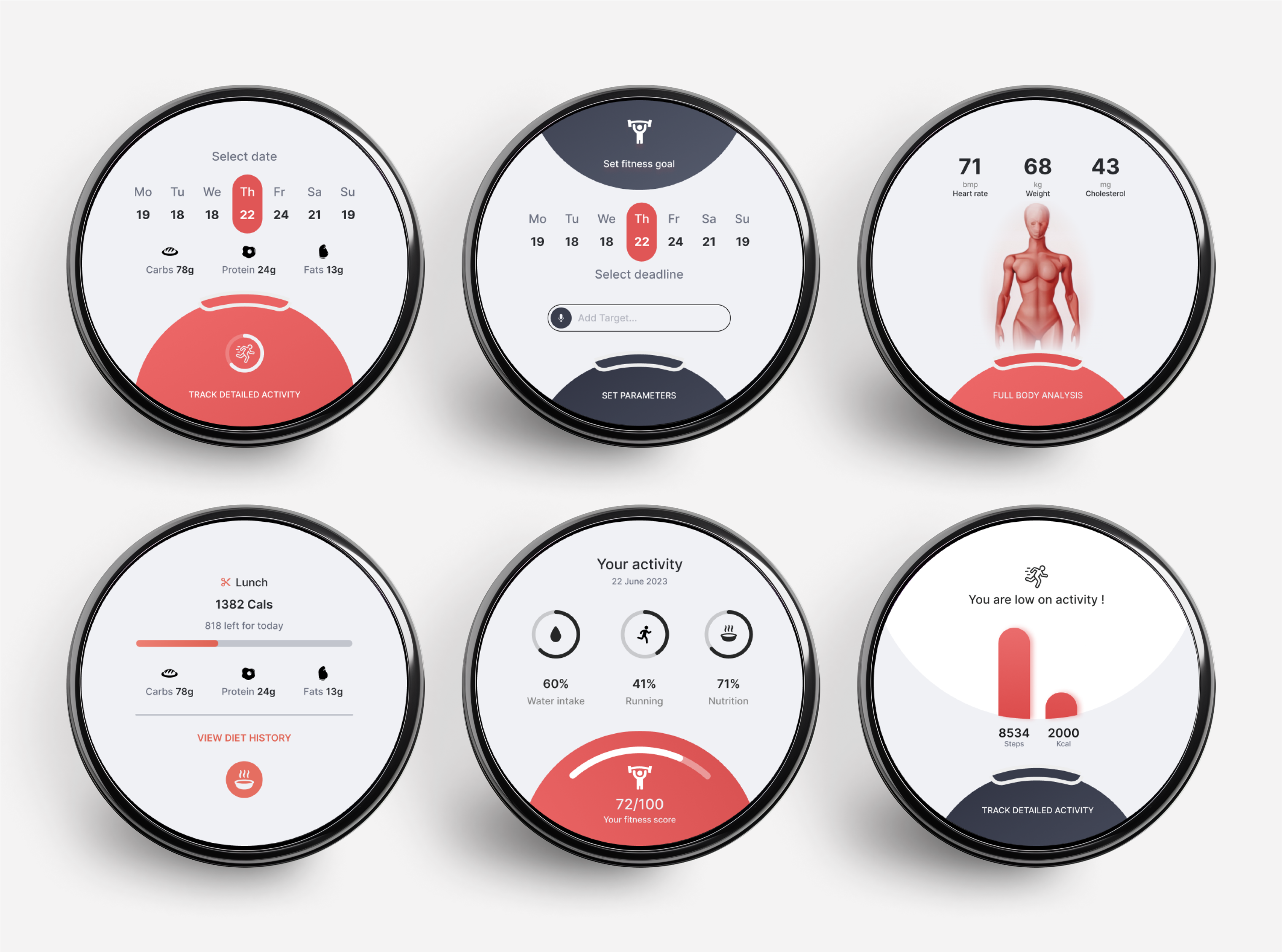 PulsePal lite- AI-powered health assistant analytics charts circle ui drool figma inspiration medical product design medical ui product design round dial ui ui ux