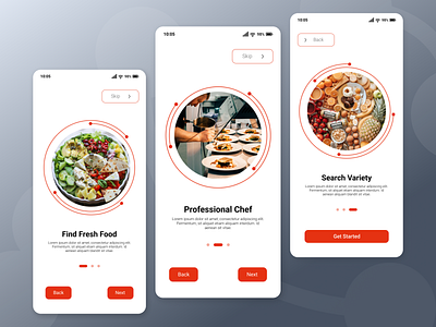 Food delivery app Onboard screen UI UX design 3d app app ui application branding delivery app design food graphic design home screen illustration logo mobile app onboard screen onboard sign in ui ui ux