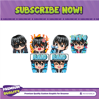 Chibi Boy With Blue Jacket By Hachiko__art design discord emotes facebook emotes illustration loyalty badges sub badges sub emotes twitch emotes youtube emotes