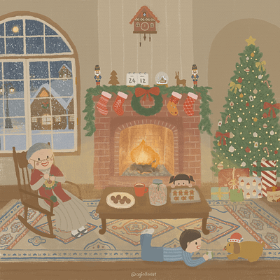 Christmas Home animation design graphic design illustration