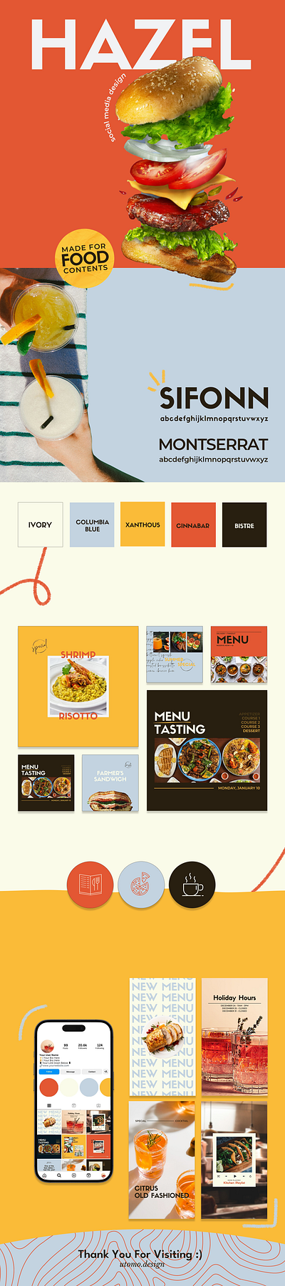 Restaurant Social Media Post Design | Brand Identity Designer brand brand color palette brand concept brand designer brand guideline brand identity brand style brand style design brand style designer branding food brand restaurant restaurant brand social media social media design social media designer social media post social media post design social media post designer