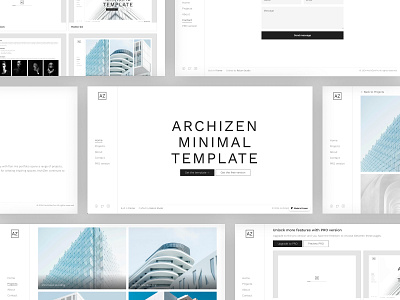 Archizen - Architect Website architect black clean framer minimalist personal portfolio professional sleek template ui ux website white