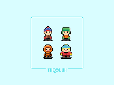 Pixel Art Characters - South Park characters design illustration pixel art pixel artist pixelart retro games south park the oluk theoluk video games